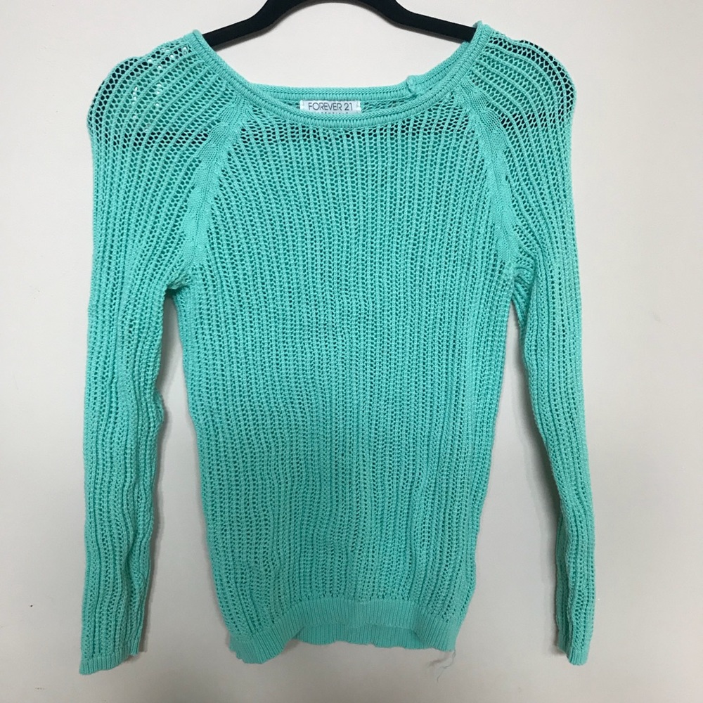 turquoise sweater